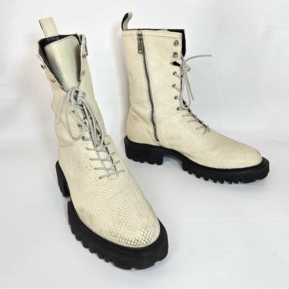ALLSAINTS Maren Leather Snake Boots Women’s Size 11 All Saints
